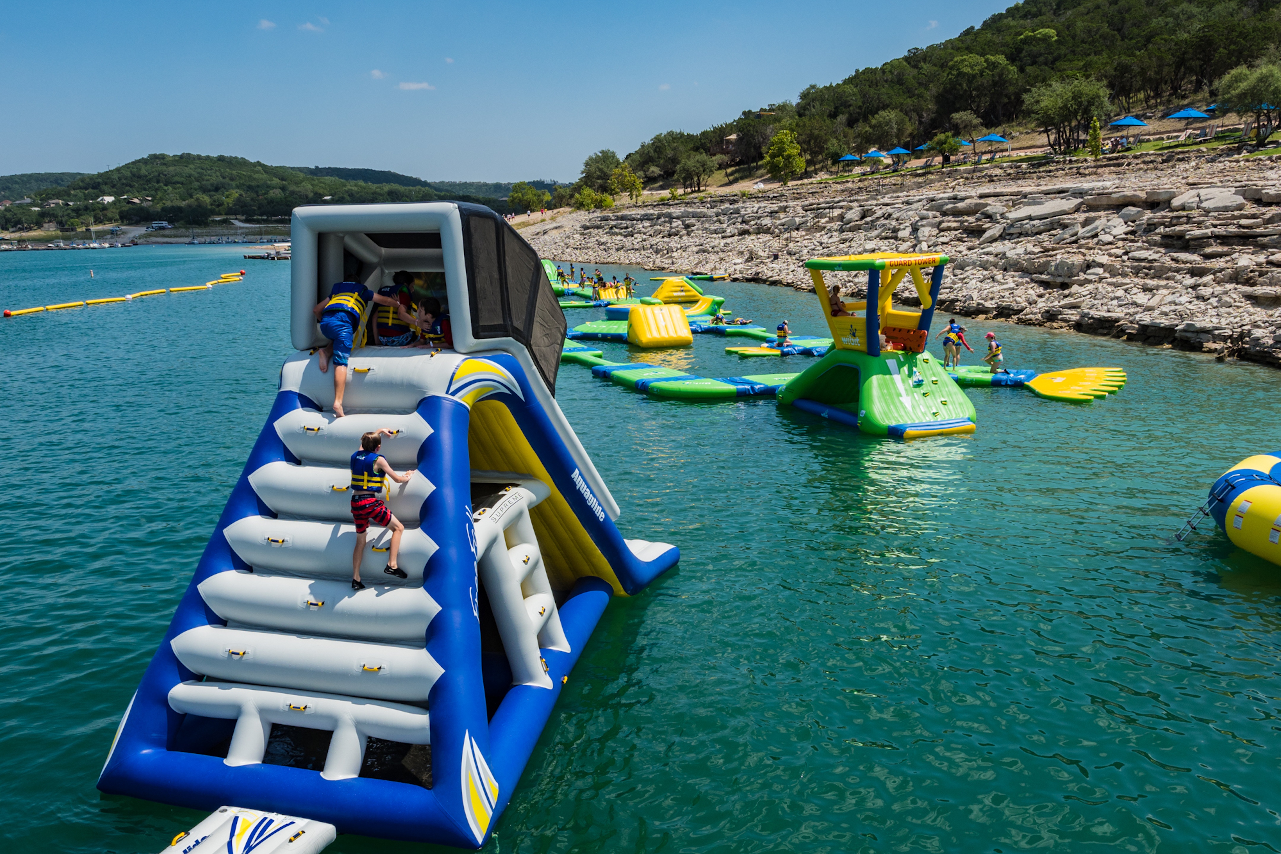 inflatable water obstacle course